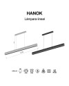 HANOK * LÁMPARA LINEAL LED 38W 4000K 50º BLANCA
